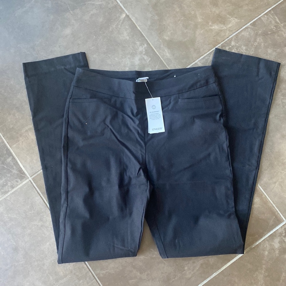 NWT Chico's size 8 tall black so slimming dress pants